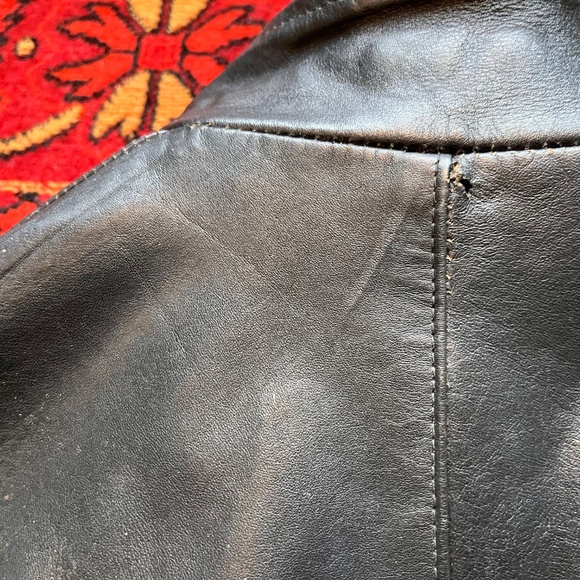 Vintage Belstaff Black Leather Jacket Cowhide - Picture 3 of 10